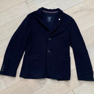 DAL LAGO Italian soft cotton stretch boys navy blazer